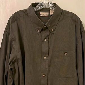 Backpacker Olive Long-sleeved Buttondown Shirt, 2XL & 3XL